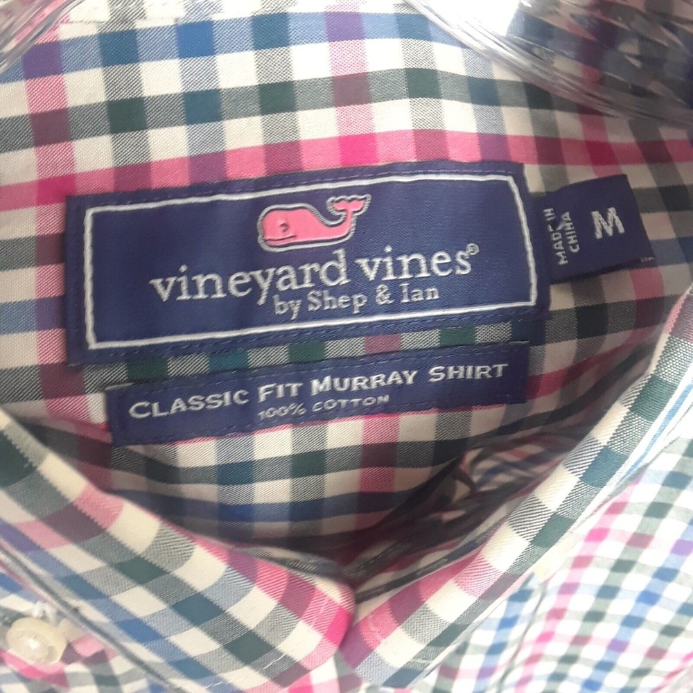 Vineyard Vines Long Sleeve Plaid Button Down Colorful Classic  Men's Medium - Picture 4 of 10